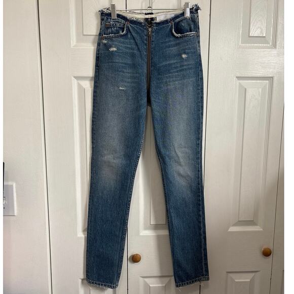 Boyish by HER Colby full zip raw hem slim jeans size 24/00 - Picture 2 of 10